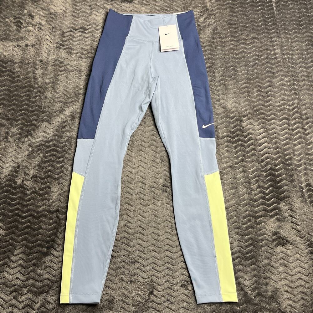 Nike Women's One Dri-Fit Colorblock 7/8 Leggings Mid-Rise Plus Size XS NWT